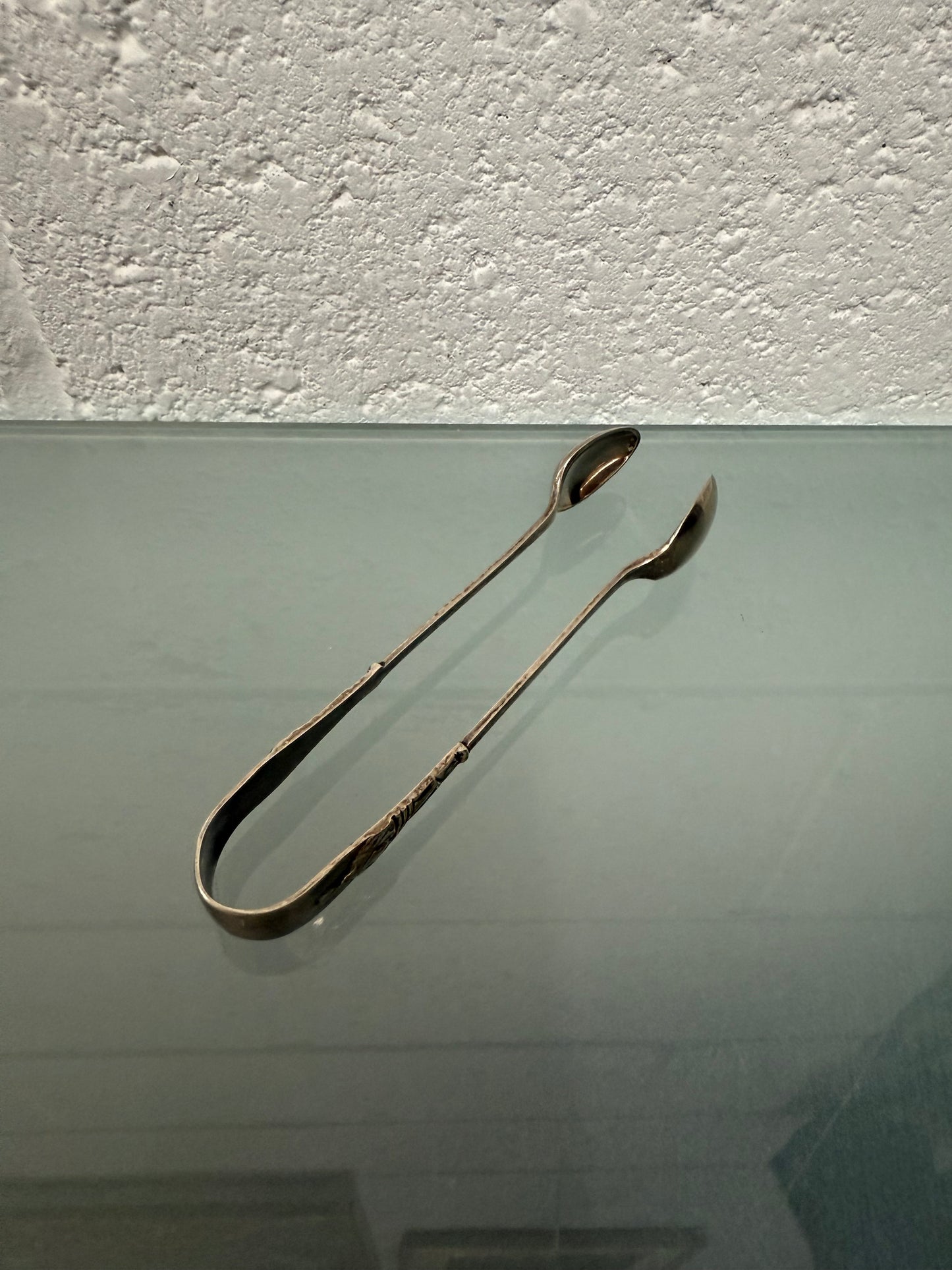 Vintage Apostle Silver Sugar Tongs
