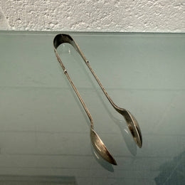 Vintage Apostle Silver Sugar Tongs