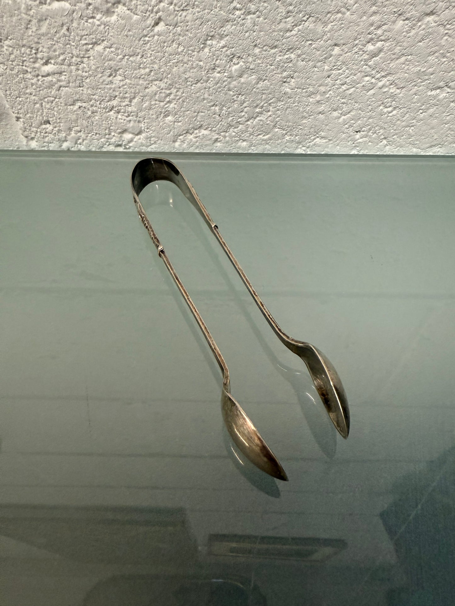 Vintage Apostle Silver Sugar Tongs