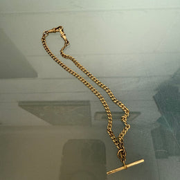 Antique English Silver Watch Chain/Necklace