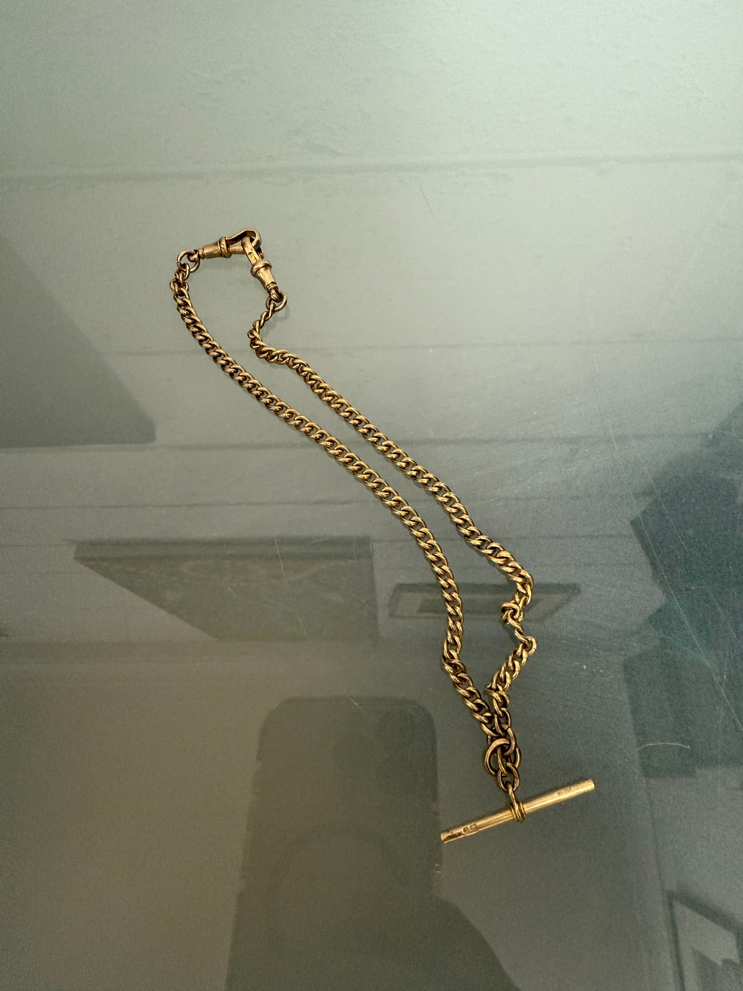 Antique English Silver Watch Chain/Necklace