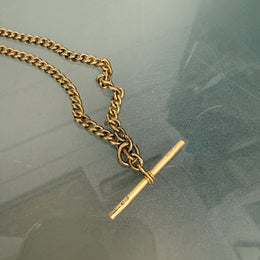 Antique English Silver Watch Chain/Necklace