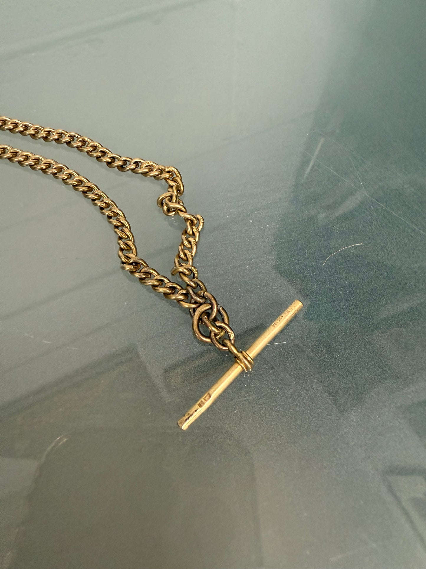 Antique English Silver Watch Chain/Necklace
