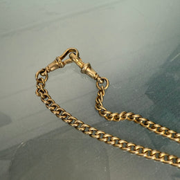 Antique English Silver Watch Chain/Necklace