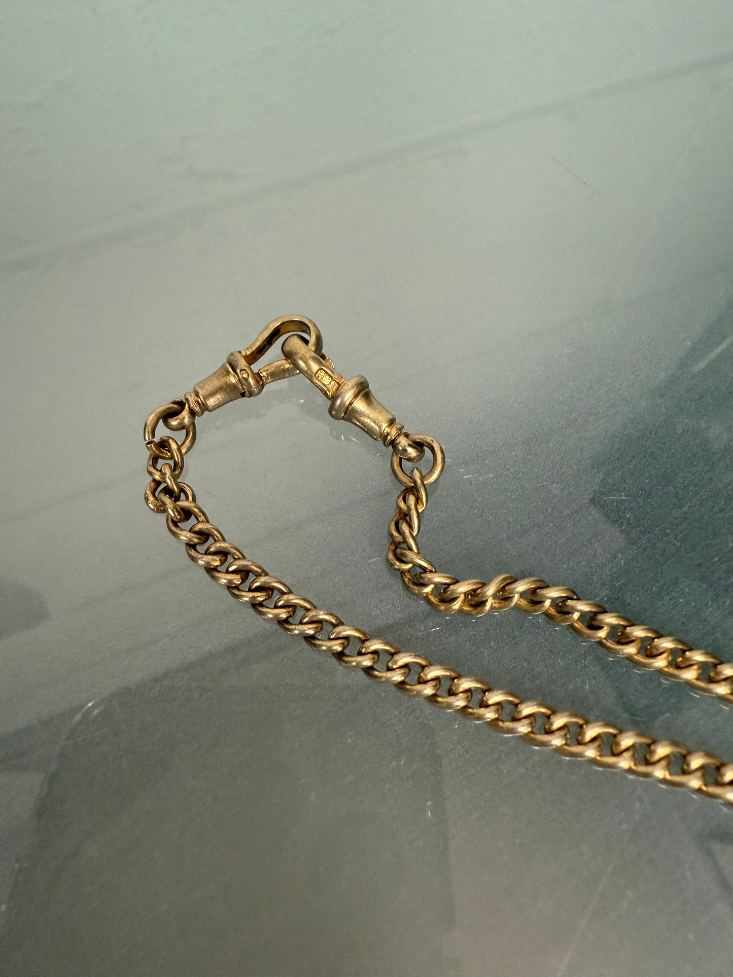 Antique English Silver Watch Chain/Necklace