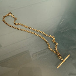 Antique English Silver Watch Chain/Necklace