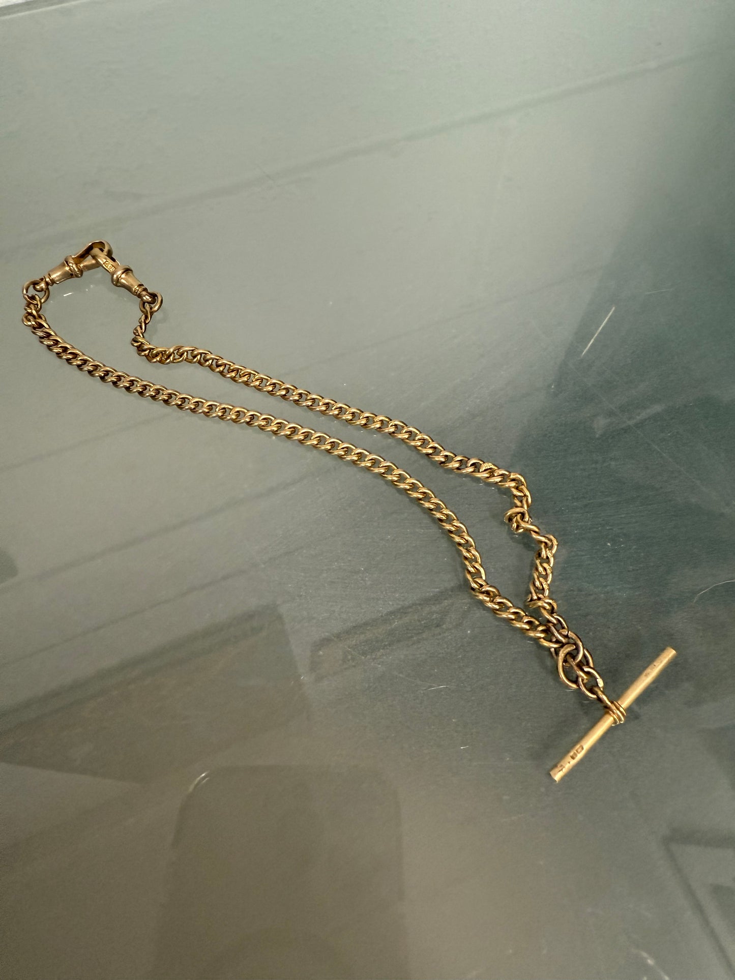 Antique English Silver Watch Chain/Necklace