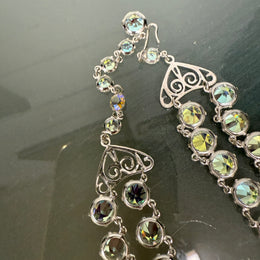Vintage Aurora Borealis Glass Beads Necklace