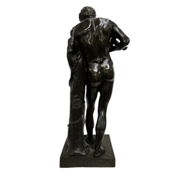 Large Grand Tour 19th Century Bronze Group of Silenus & The Infant Bacchus | Antique & Vintage | Moonee Ponds Antiques | Australia Wide Delivery
