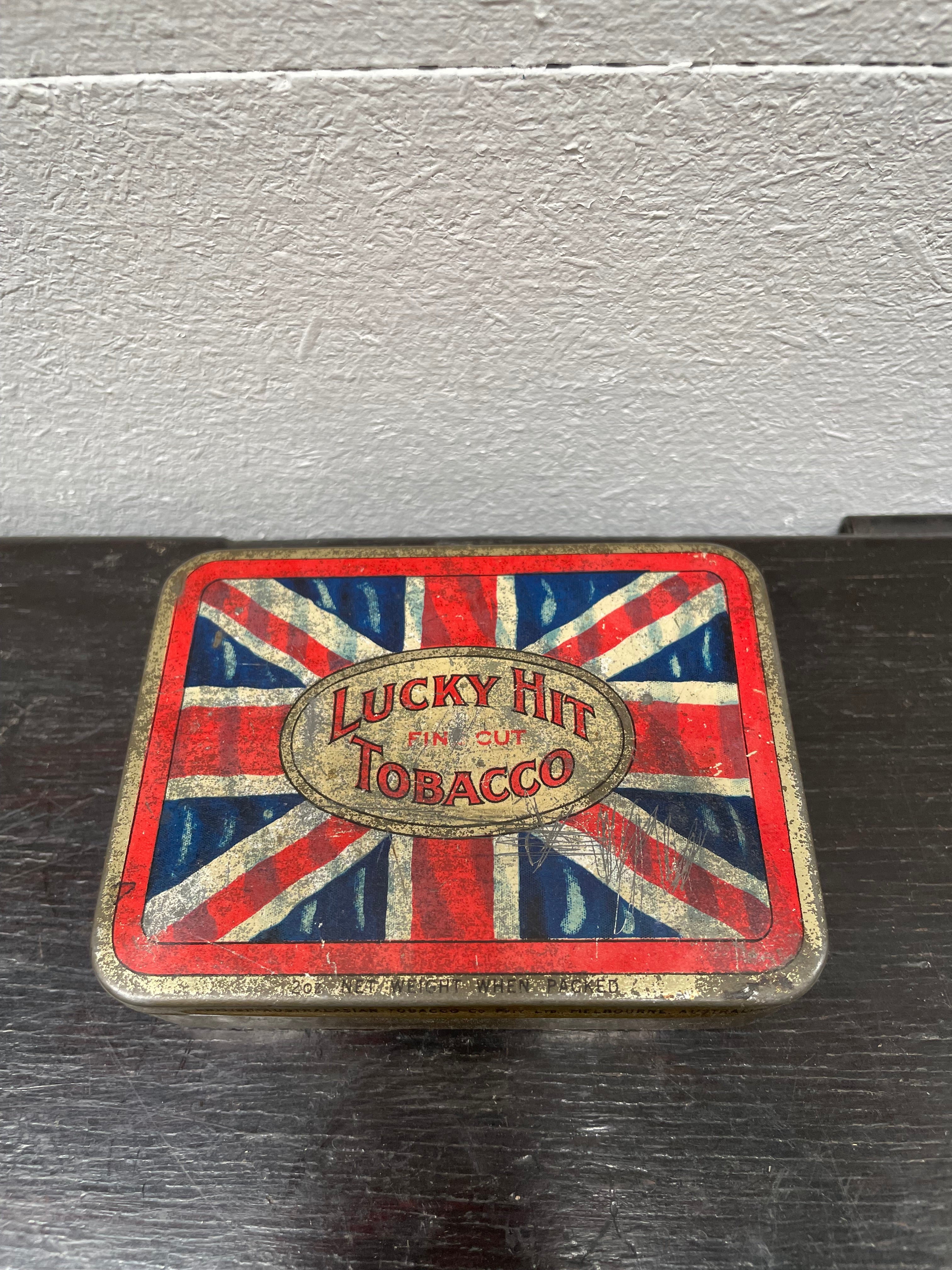 Vintage Lucky Hit Tobacco Tin | Antique & Vintage | Moonee Ponds Antiques | Australia Wide Delivery