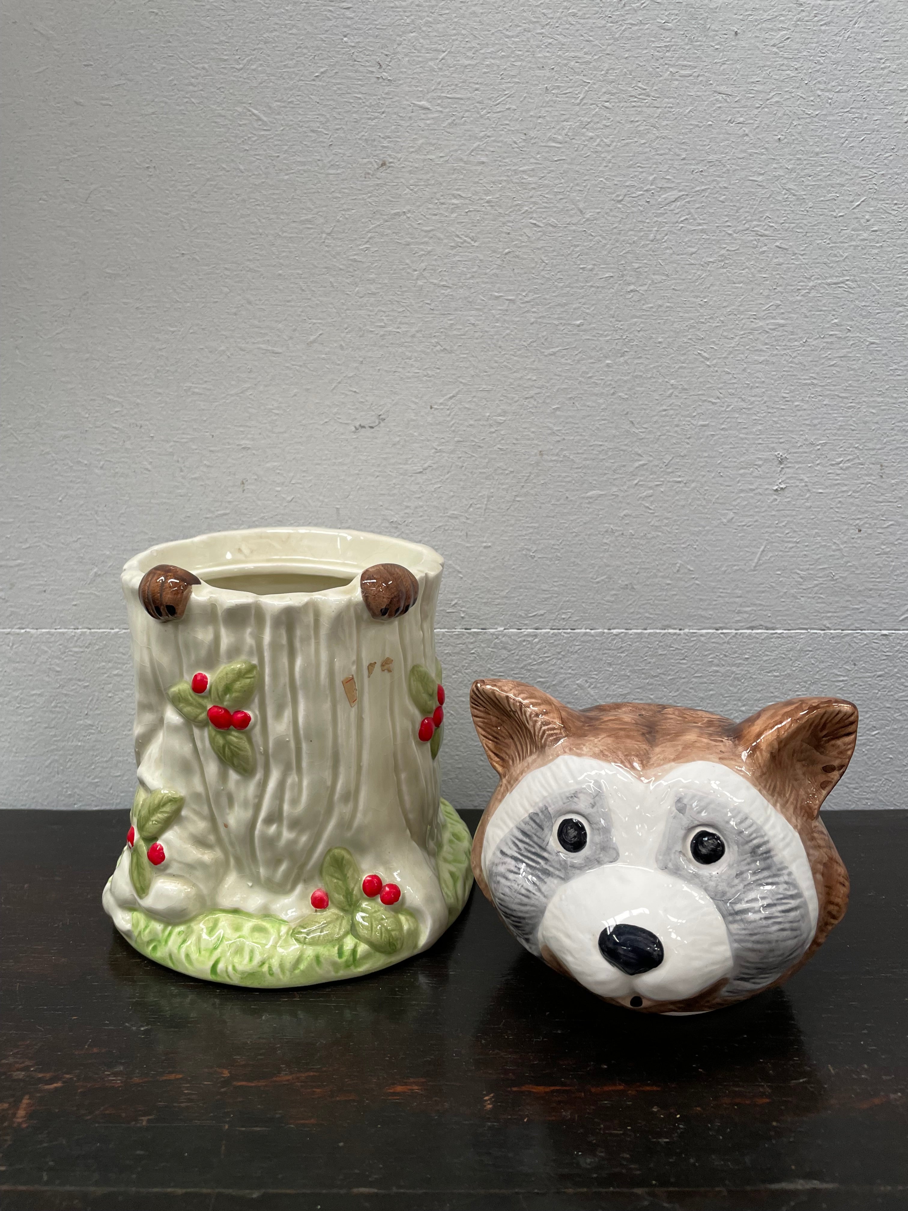 Delightful China Racoon Cookie Jar