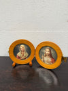 Vintage Portable Mary & Jesus Images In Wooden Frame | Antique & Vintage | Moonee Ponds Antiques | Australia Wide Delivery