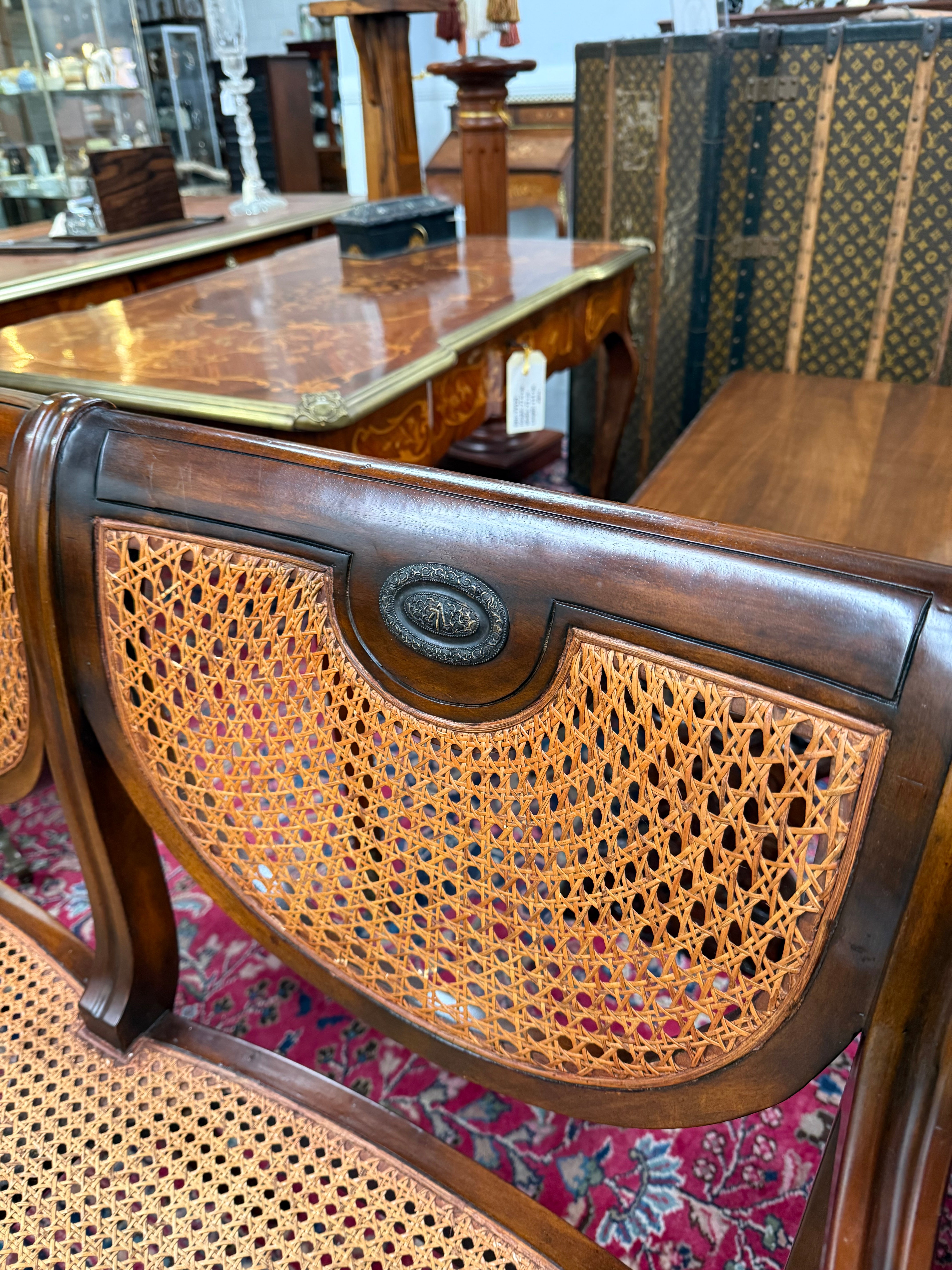 Regency Style Cane and Mahogany Settee | Antique & Vintage | Moonee Ponds Antiques | Australia Wide Delivery