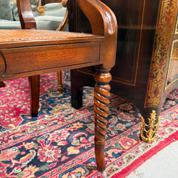 Regency Style Cane and Mahogany Settee
