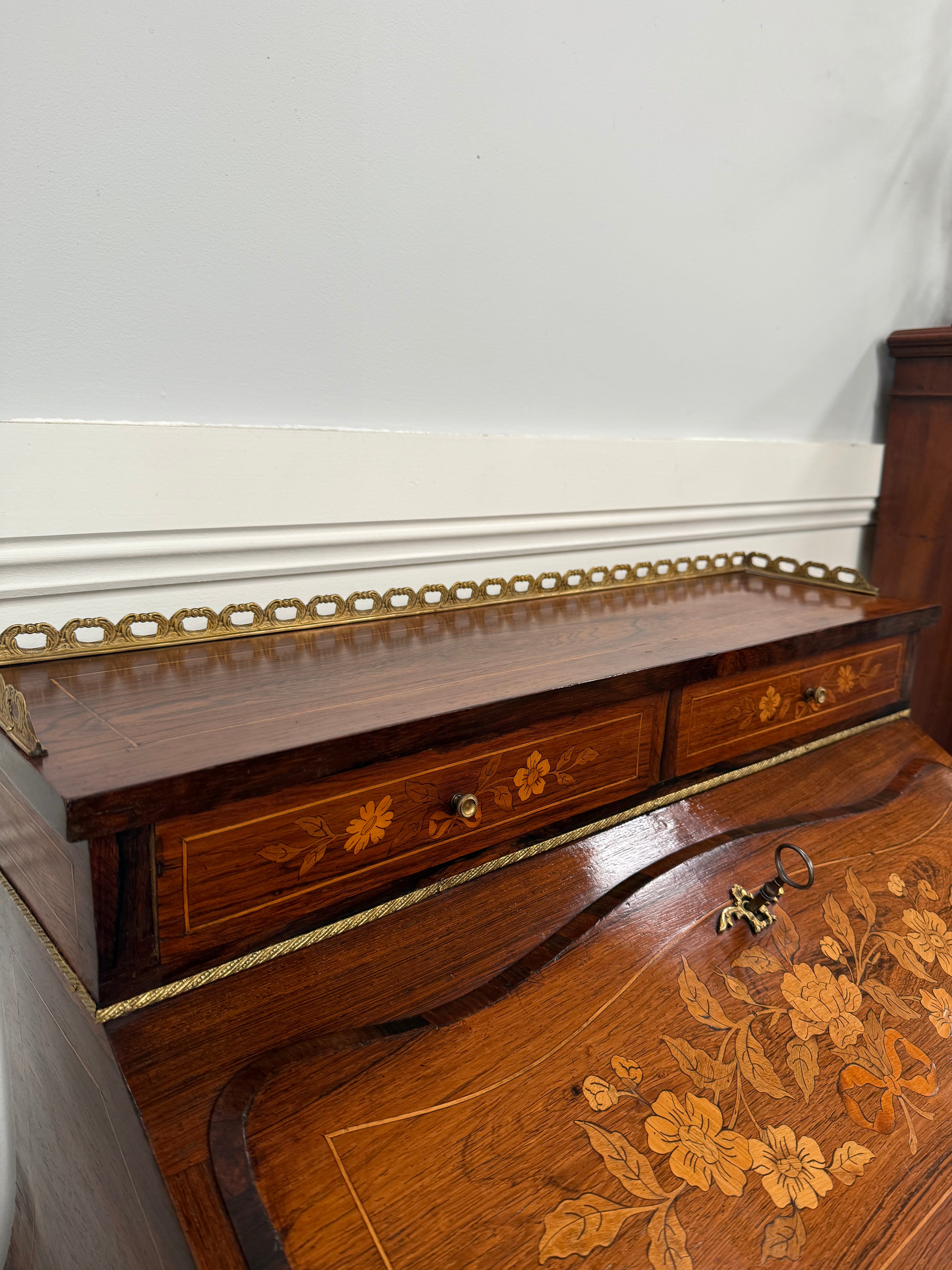 Antique 19th Century French Bonheur Du Jour Desk With Floral Marquetry | Antique & Vintage | Moonee Ponds Antiques | Australia Wide Delivery