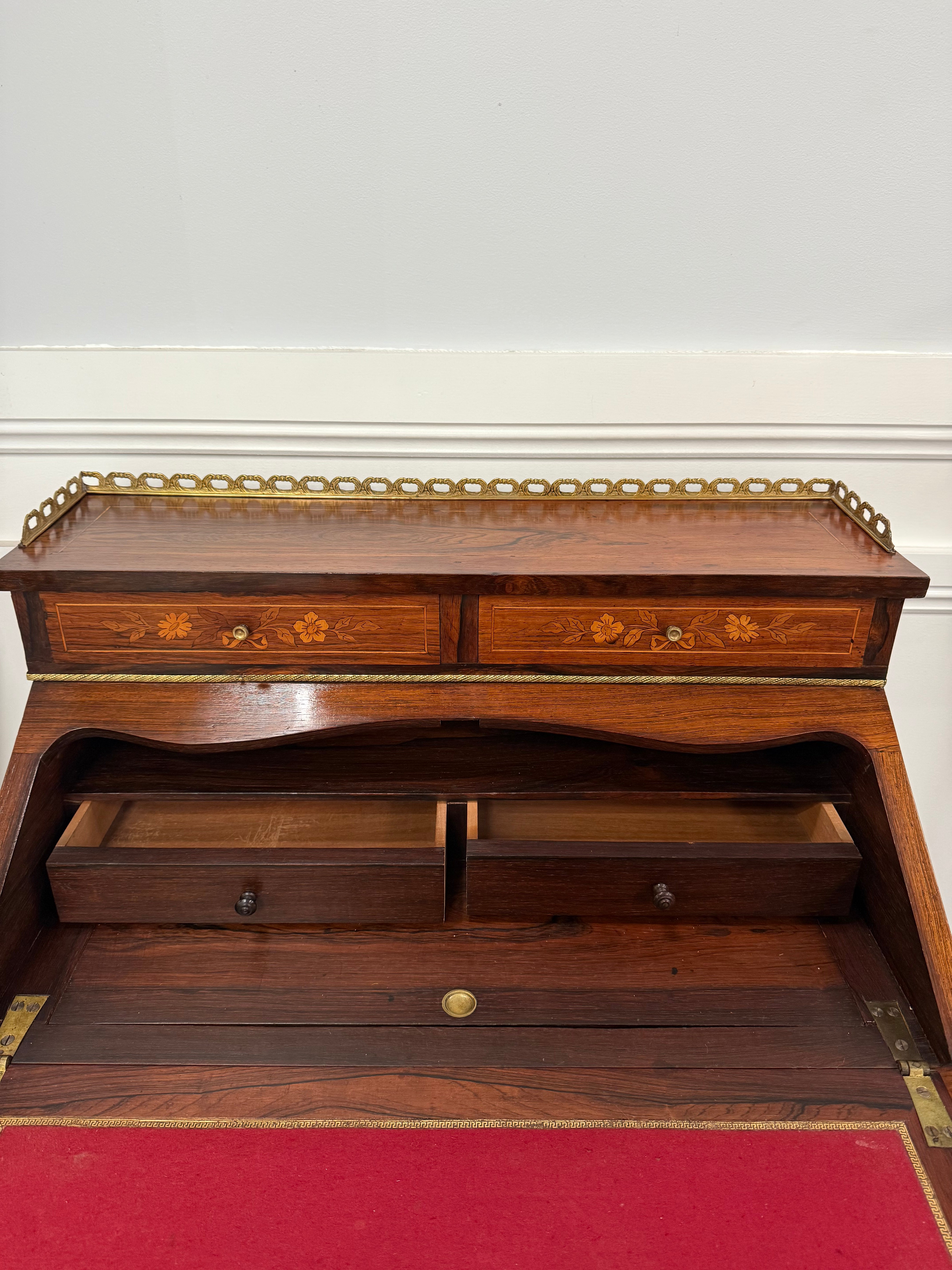 Antique 19th Century French Bonheur Du Jour Desk With Floral Marquetry | Antique & Vintage | Moonee Ponds Antiques | Australia Wide Delivery