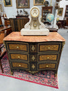 Louis XVI Style Boulle Marble Top Commode in Ebony | Antique & Vintage | Moonee Ponds Antiques | Australia Wide Delivery