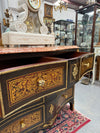 Louis XVI Style Boulle Marble Top Commode in Ebony | Antique & Vintage | Moonee Ponds Antiques | Australia Wide Delivery