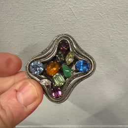 Vintage Multi Stone Brooch