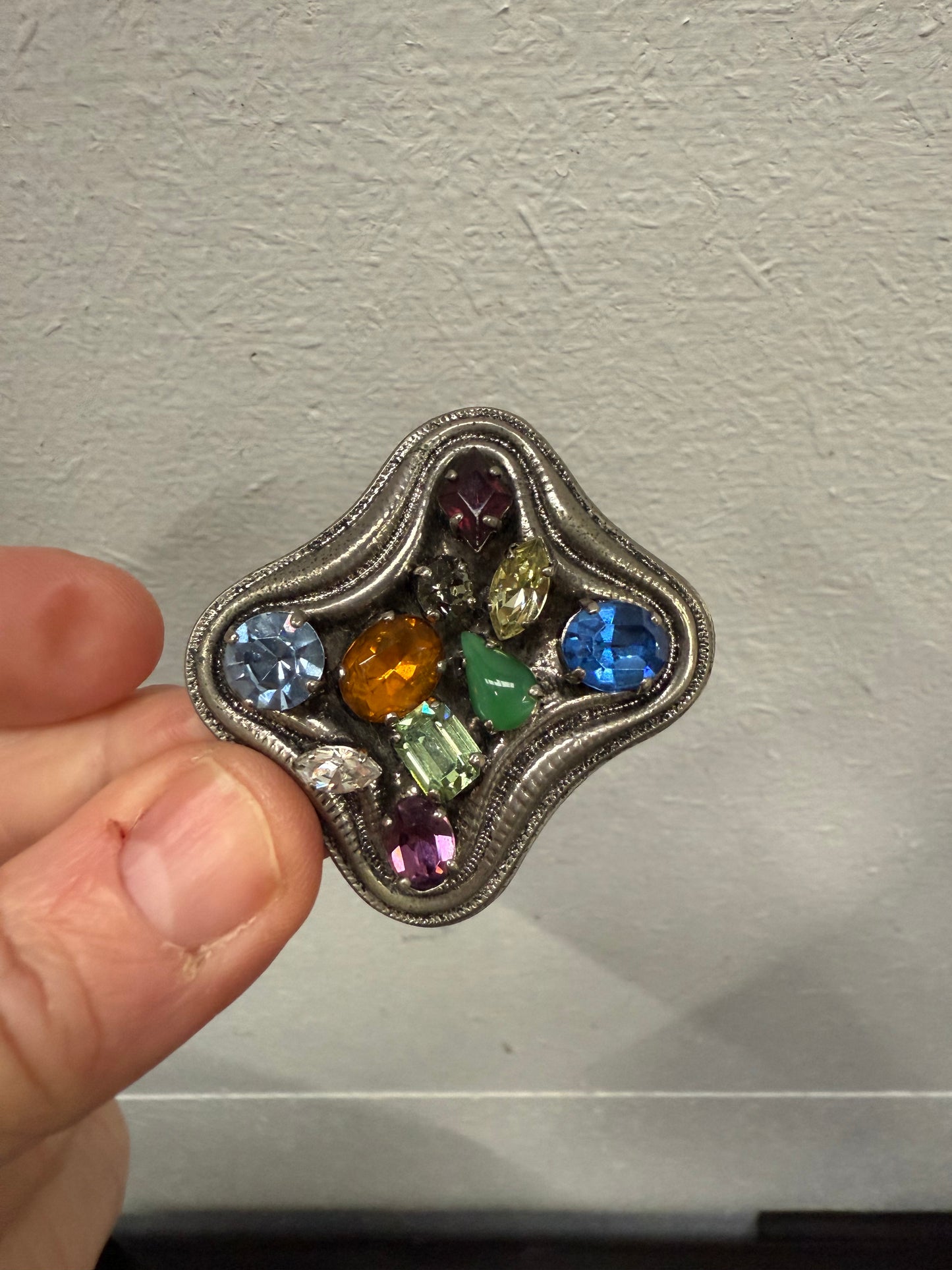 Vintage Multi Stone Brooch