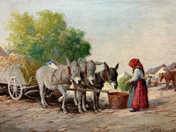 Vintage Oil on Canvas by Hungarian artist N Gyula Gutaljazy
