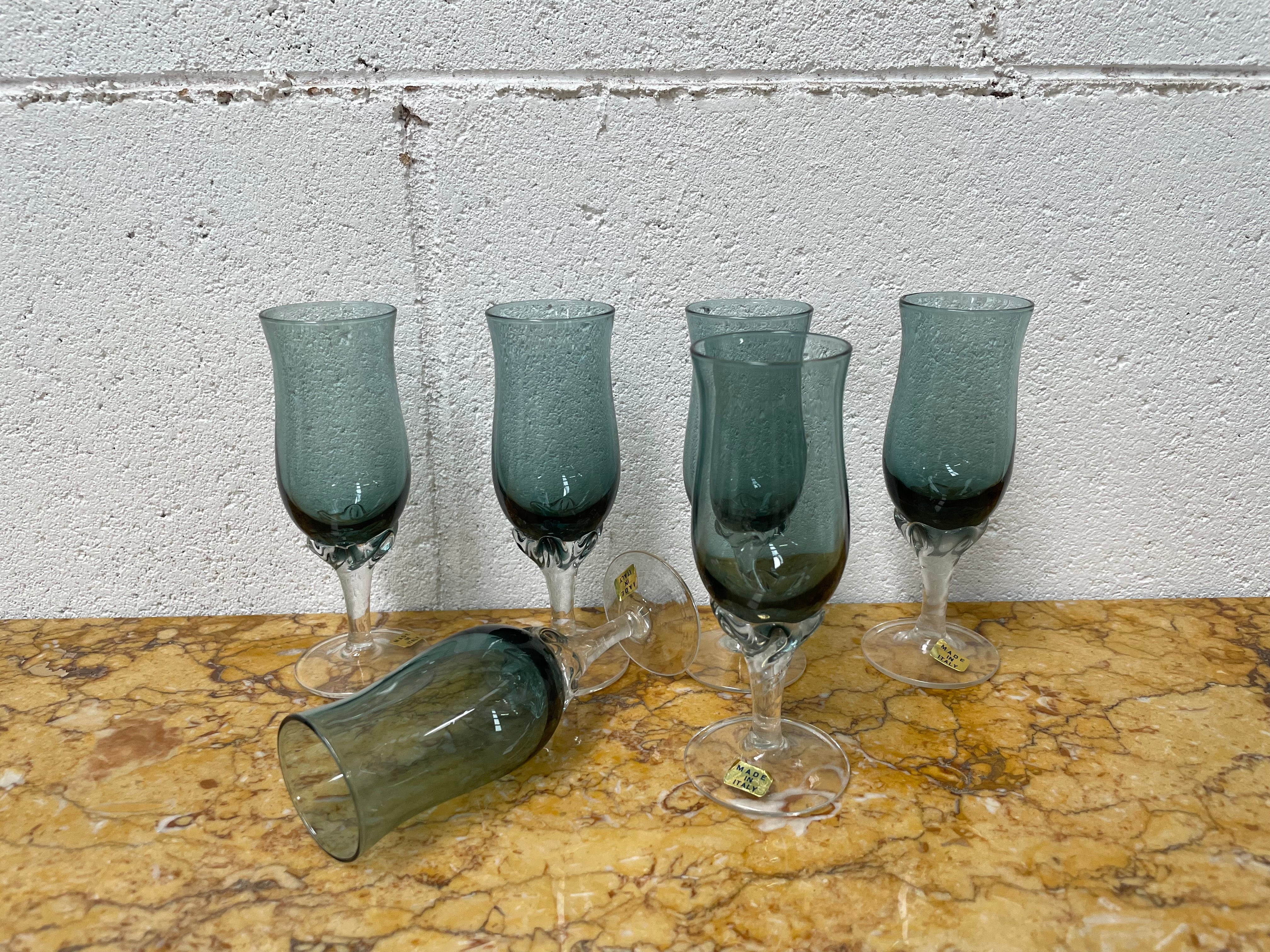 Set of Six Italian Coloured Glasses in Orig Box | Antique & Vintage | Moonee Ponds Antiques | Australia Wide Delivery