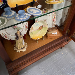 Hard to Find Pair of Antique Walnut Louis XVI Style Vitrines/Display Cabinets