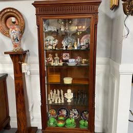 Hard to Find Pair of Antique Walnut Louis XVI Style Vitrines/Display Cabinets