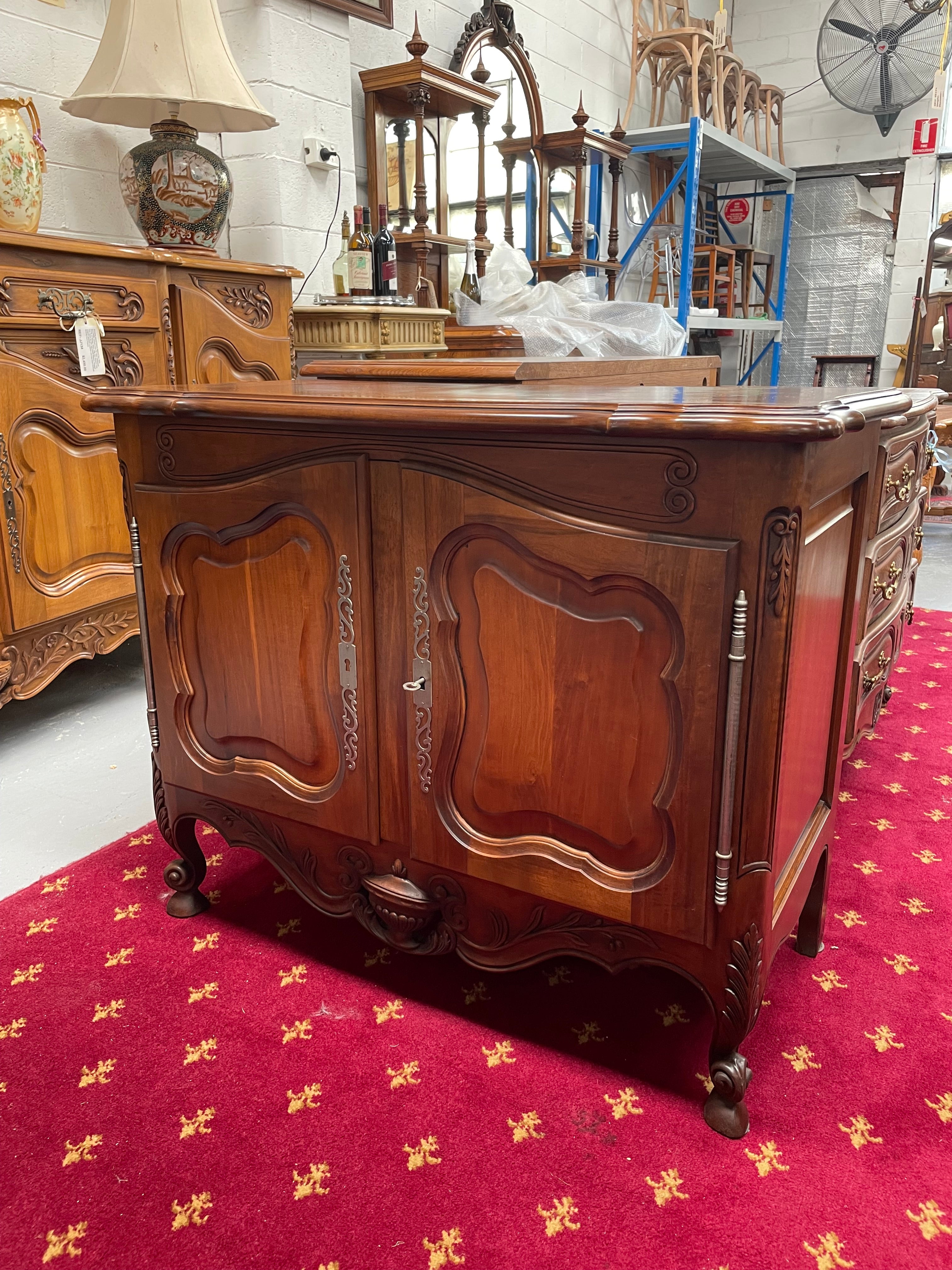 French Walnut Louis XV Style Two Door Cabinet | Antique & Vintage | Moonee Ponds Antiques | Australia Wide Delivery