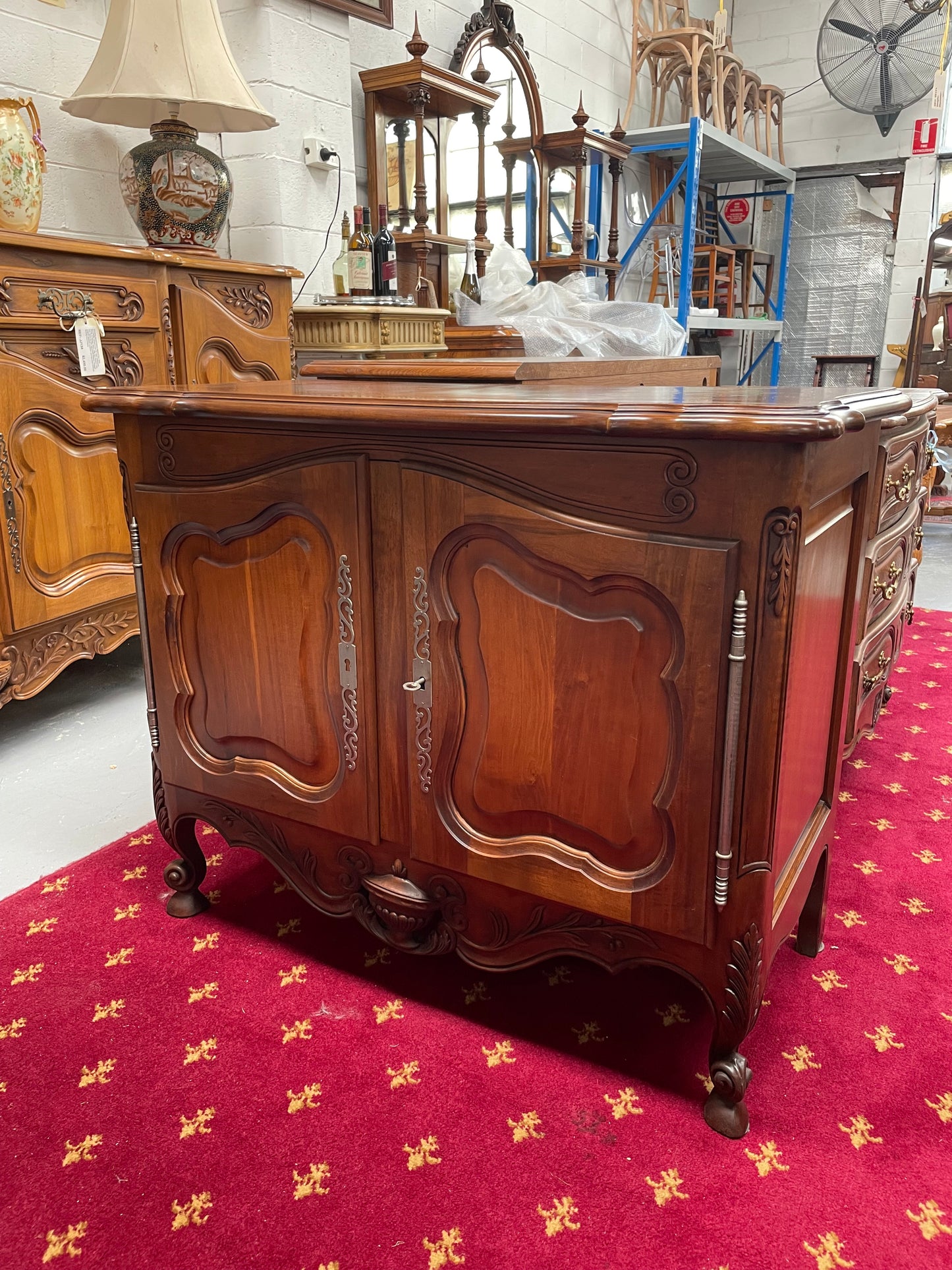 French Walnut Louis XV Style Two Door Cabinet