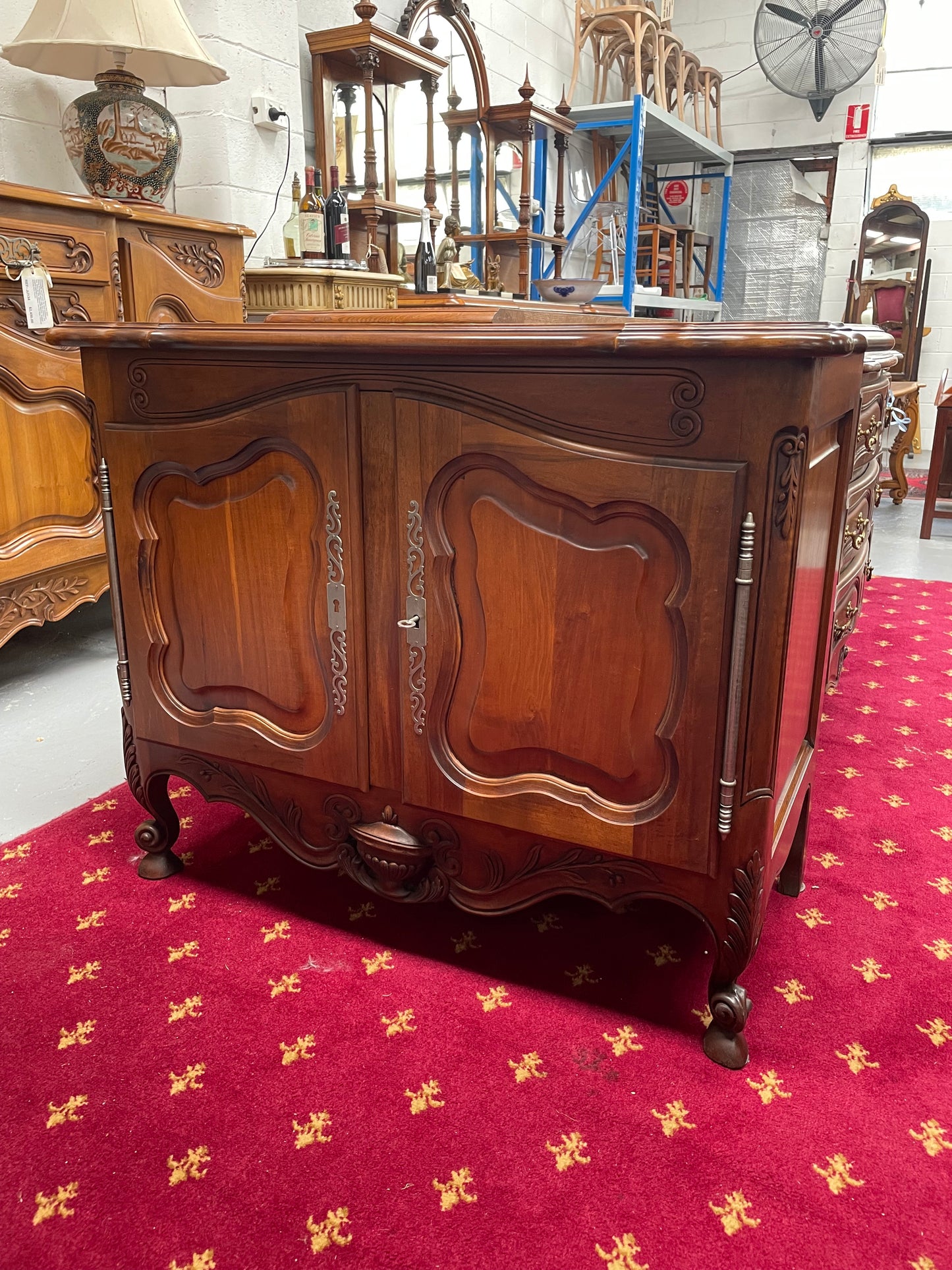 French Walnut Louis XV Style Two Door Cabinet