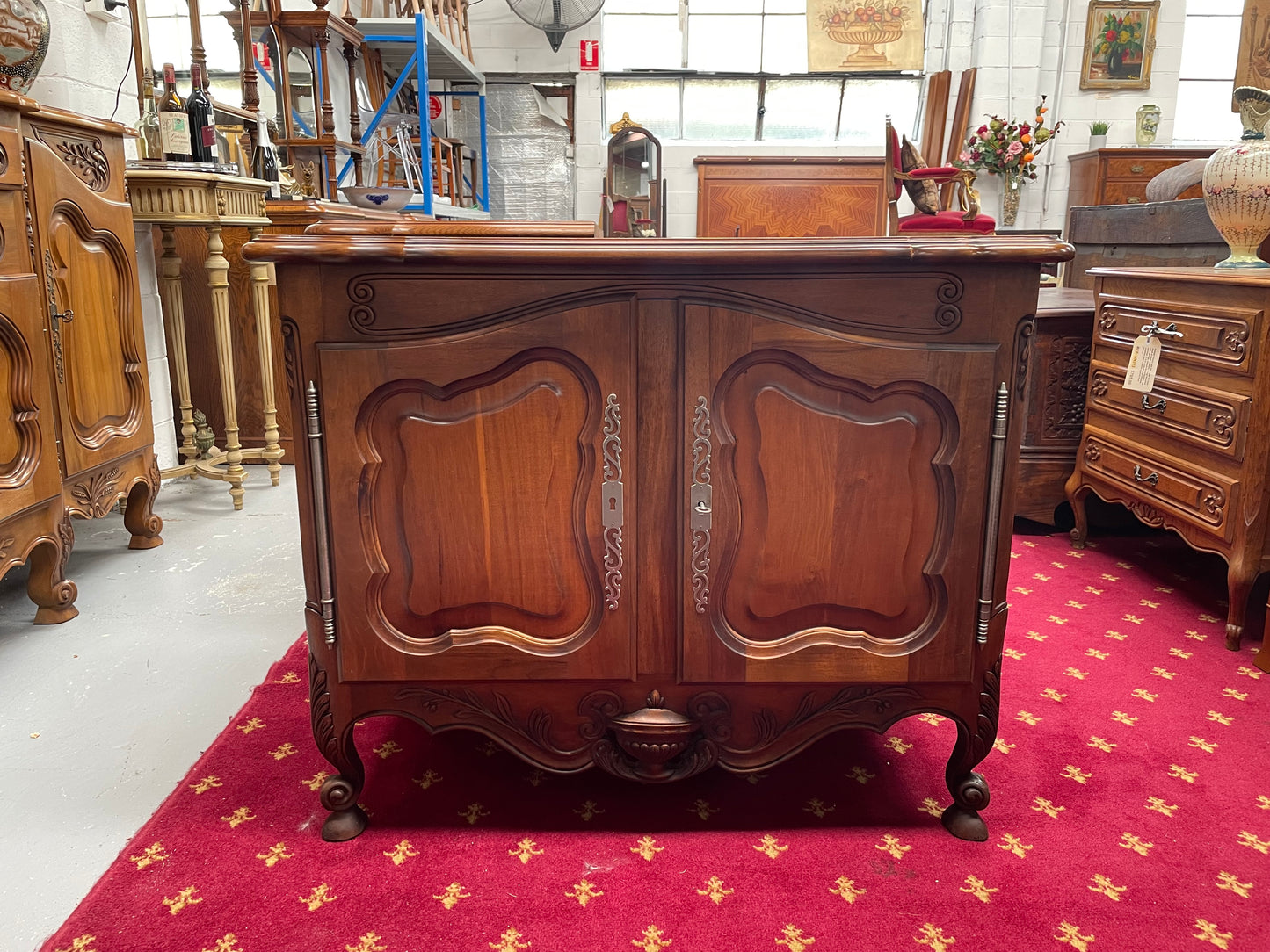 French Walnut Louis XV Style Two Door Cabinet