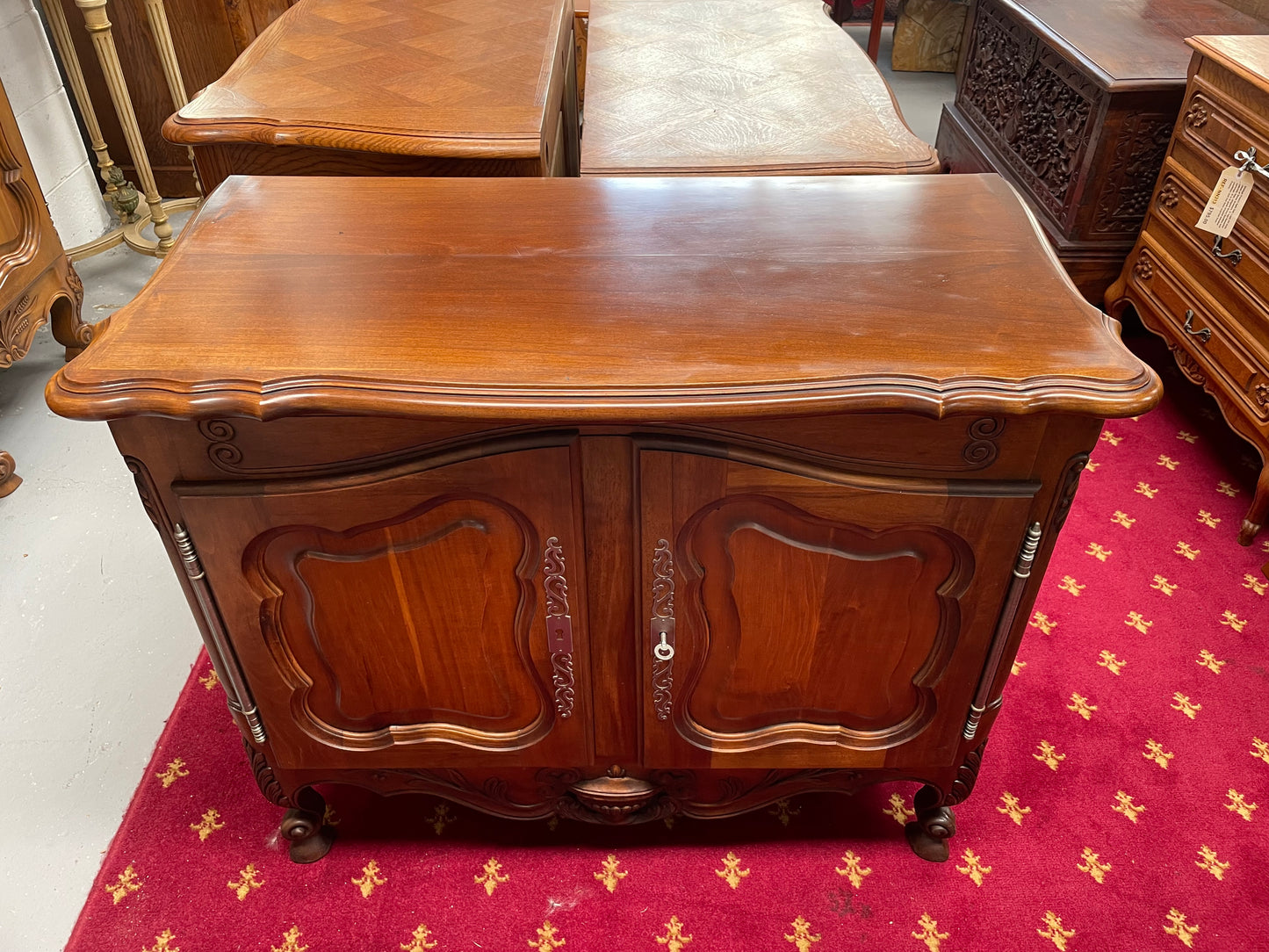 French Walnut Louis XV Style Two Door Cabinet