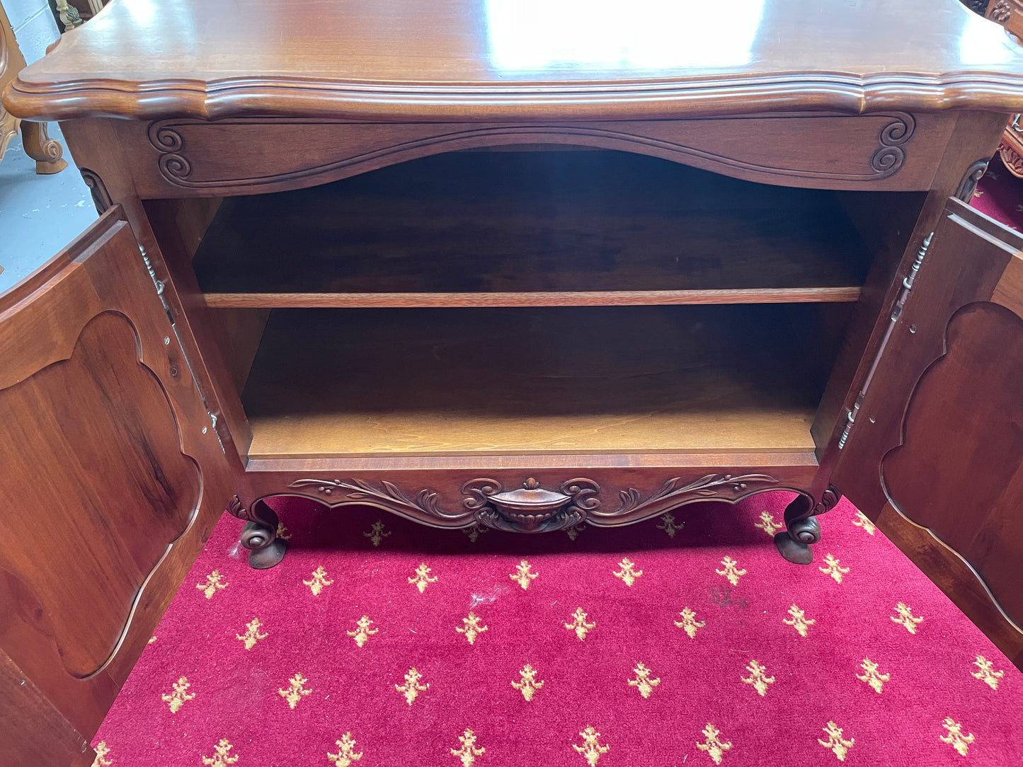 French Walnut Louis XV Style Two Door Cabinet