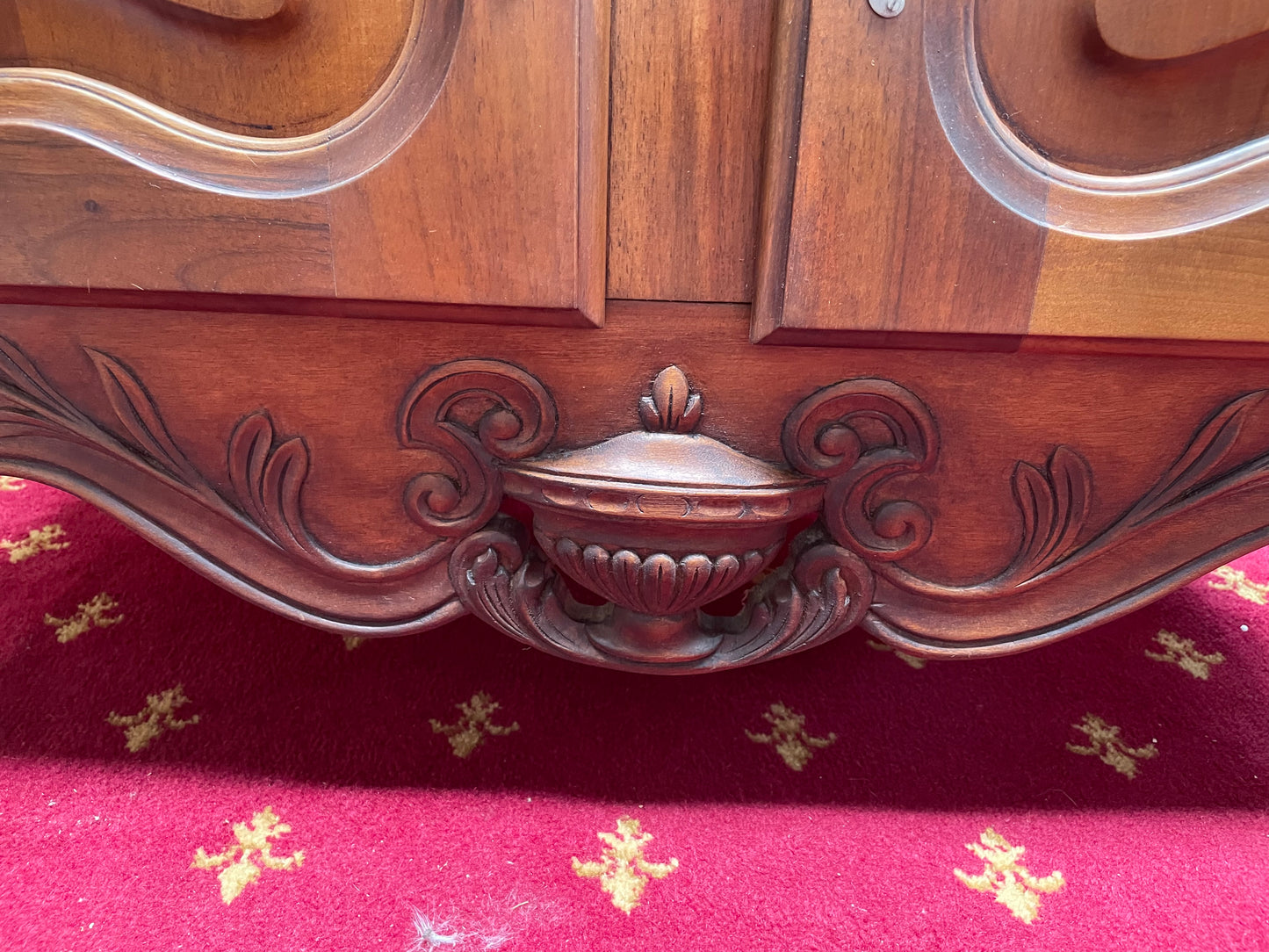 French Walnut Louis XV Style Two Door Cabinet