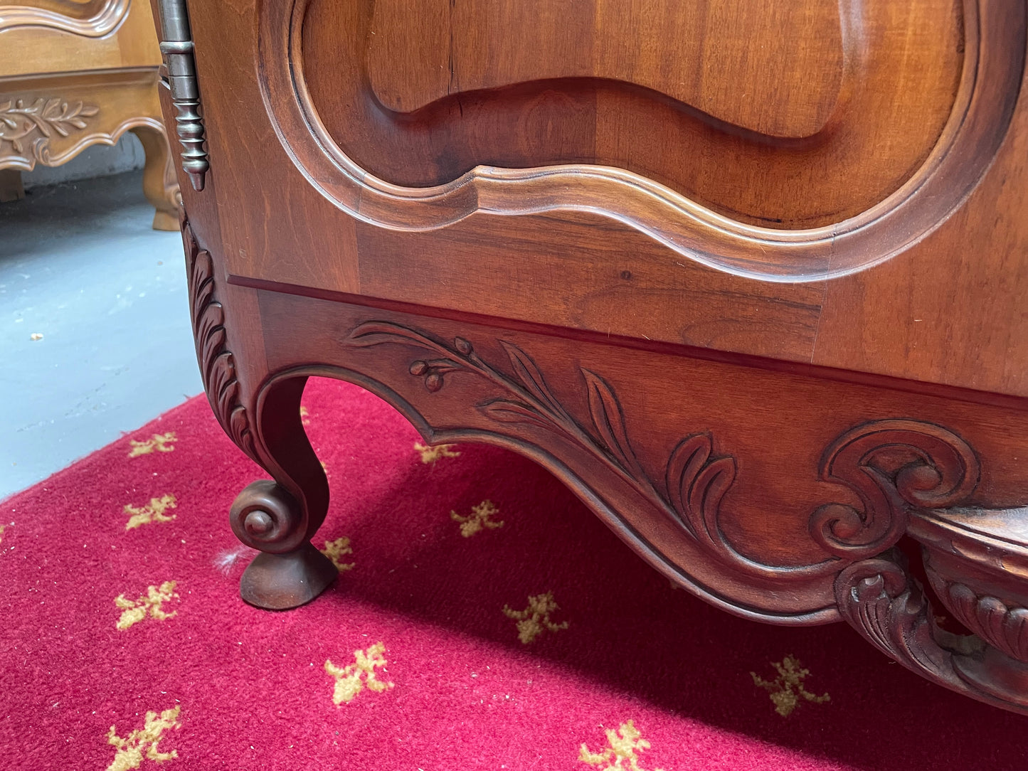 French Walnut Louis XV Style Two Door Cabinet