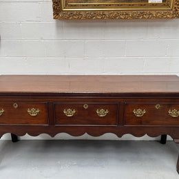 Late 18th Century Large English Oak  Dresser Base