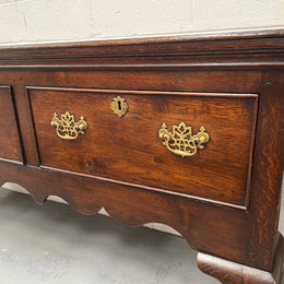 Late 18th Century Large English Oak  Dresser Base