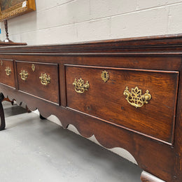 Late 18th Century Large English Oak  Dresser Base