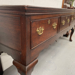 Late 18th Century Large English Oak  Dresser Base