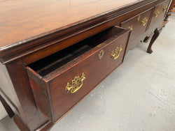 Antique Georgian Three Drawer Oak Dresser Base of Narrow Proportions | Antique & Vintage | Moonee Ponds Antiques | Australia Wide Delivery