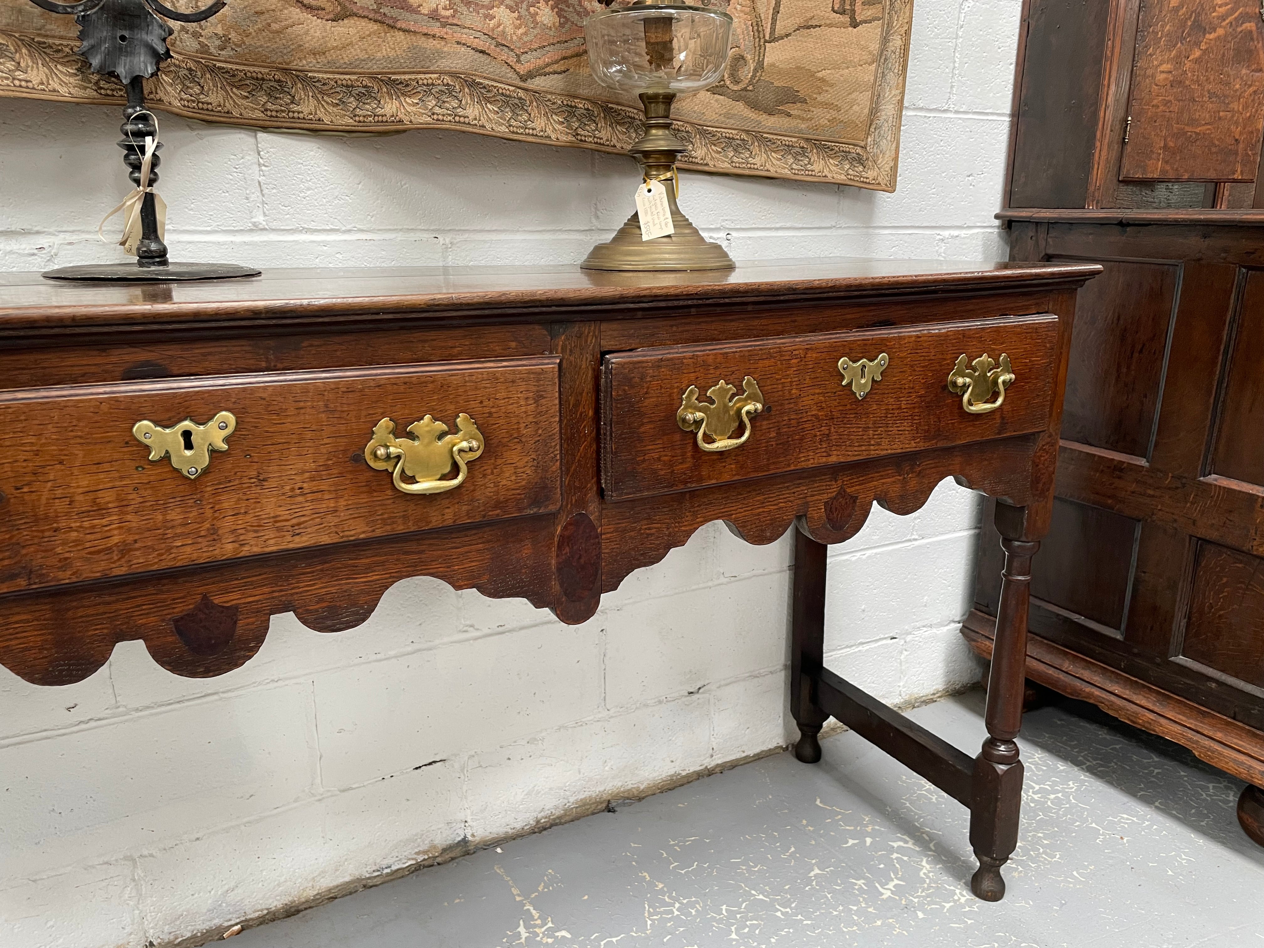 Antique Georgian Three Drawer Oak Dresser Base of Narrow Proportions | Antique & Vintage | Moonee Ponds Antiques | Australia Wide Delivery