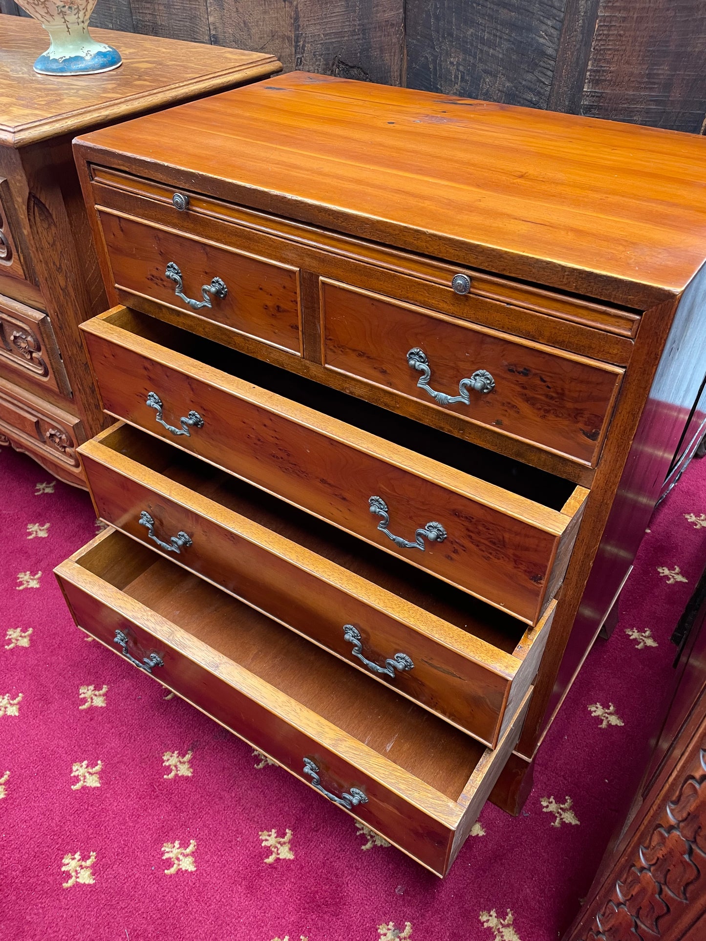 Vintage Huon Pine Chest with Pull-out slide