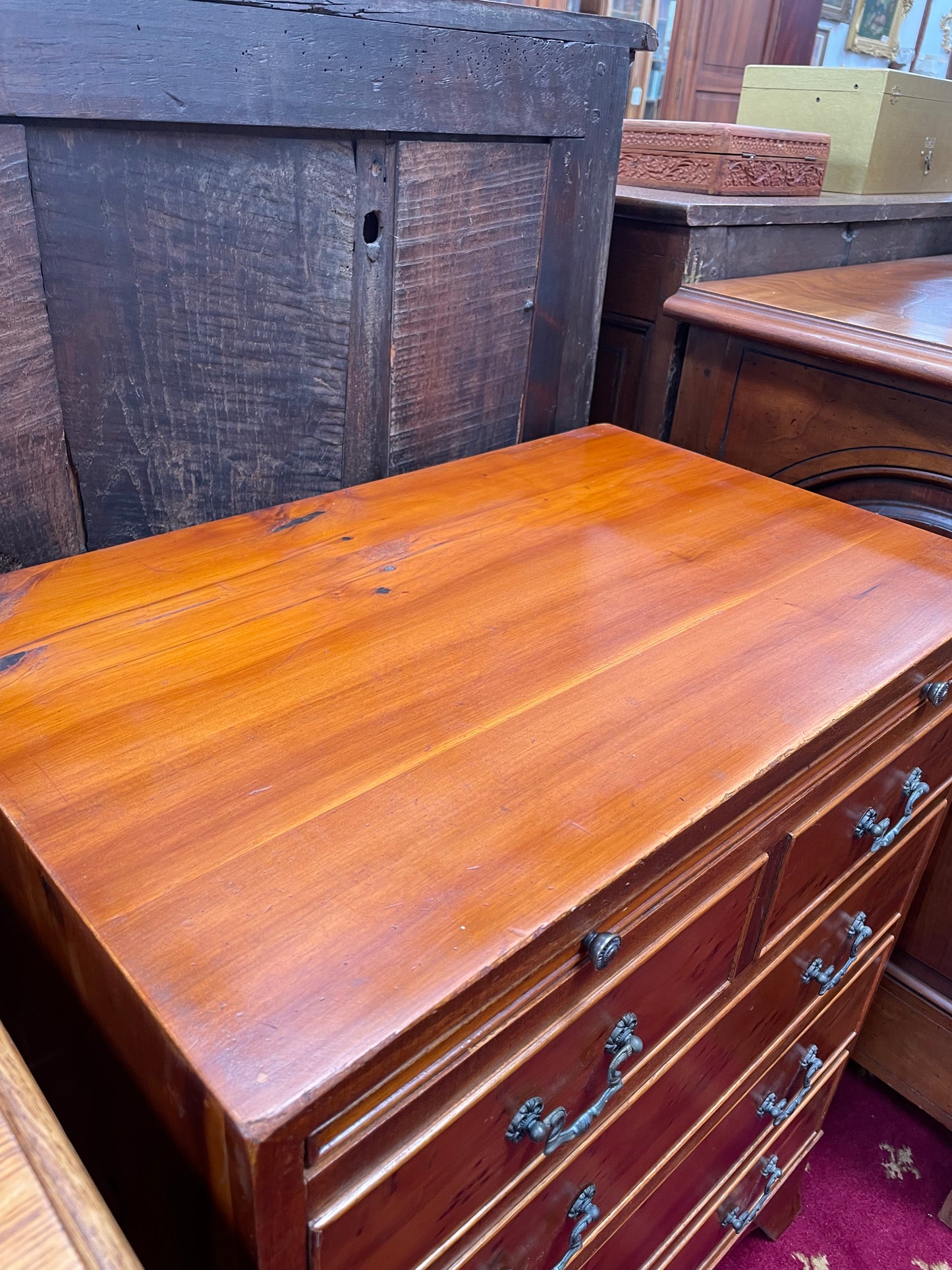 Vintage Huon Pine Chest with Pull-out slide