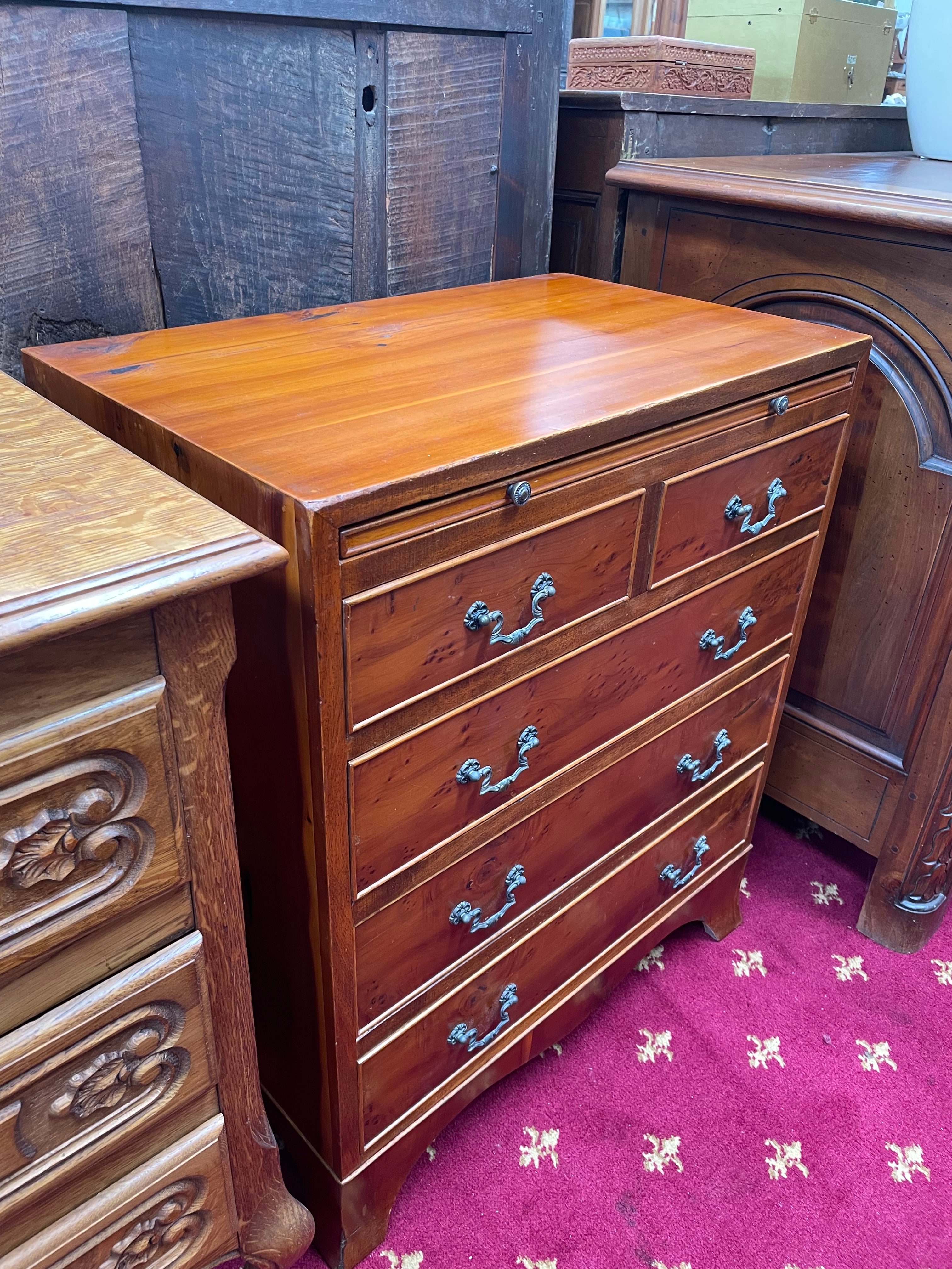 Vintage Huon Pine Chest with Pull-out slide | Antique & Vintage | Moonee Ponds Antiques | Australia Wide Delivery
