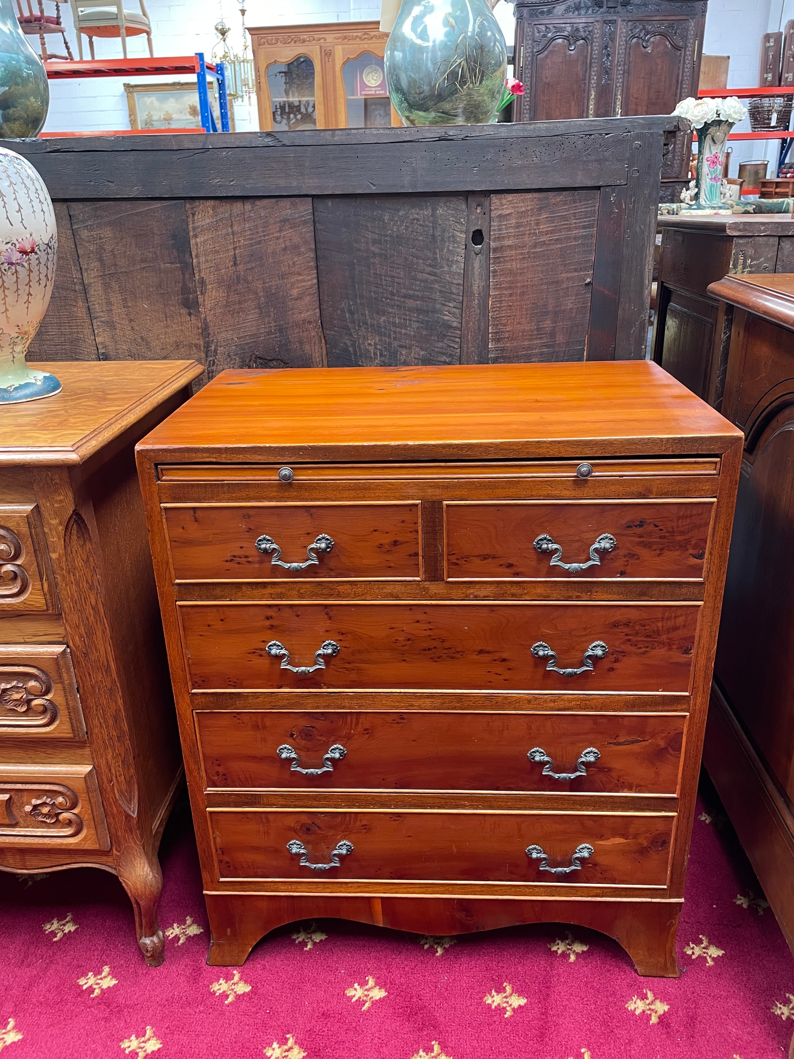 Vintage Huon Pine Chest with Pull-out slide | Antique & Vintage | Moonee Ponds Antiques | Australia Wide Delivery