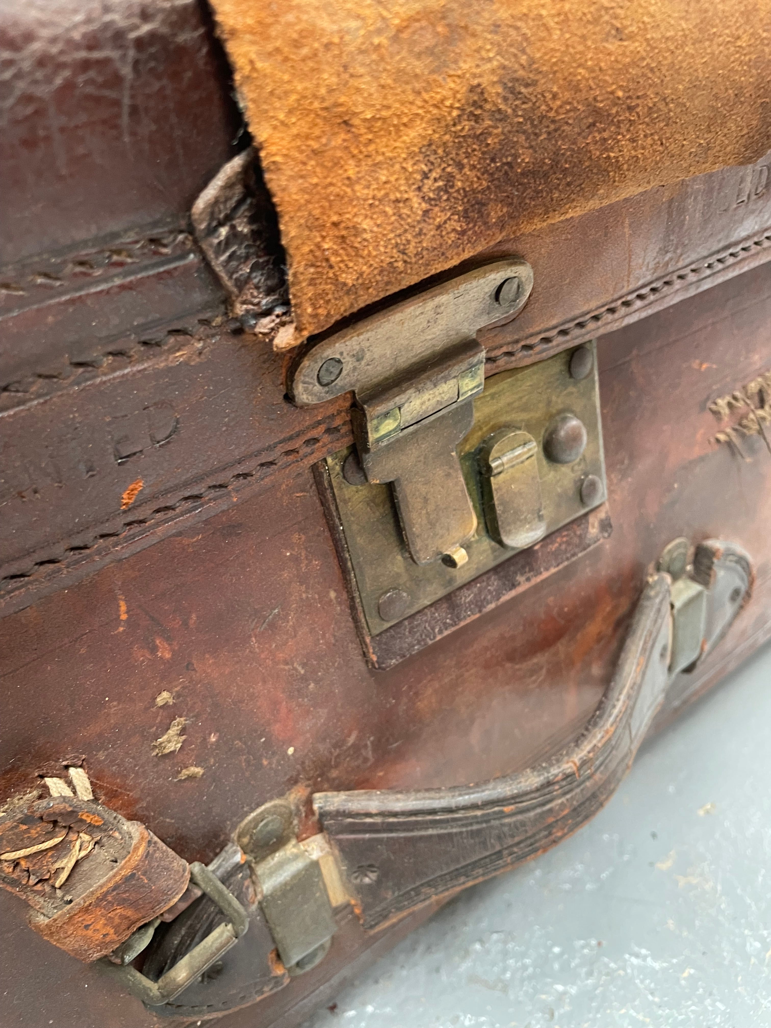 Impressive Victorian Leather Trunk Made for Buckley & Nunn Melbourne | Antique & Vintage | Moonee Ponds Antiques | Australia Wide Delivery