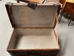 Impressive Victorian Leather Trunk Made for Buckley & Nunn Melbourne | Antique & Vintage | Moonee Ponds Antiques | Australia Wide Delivery