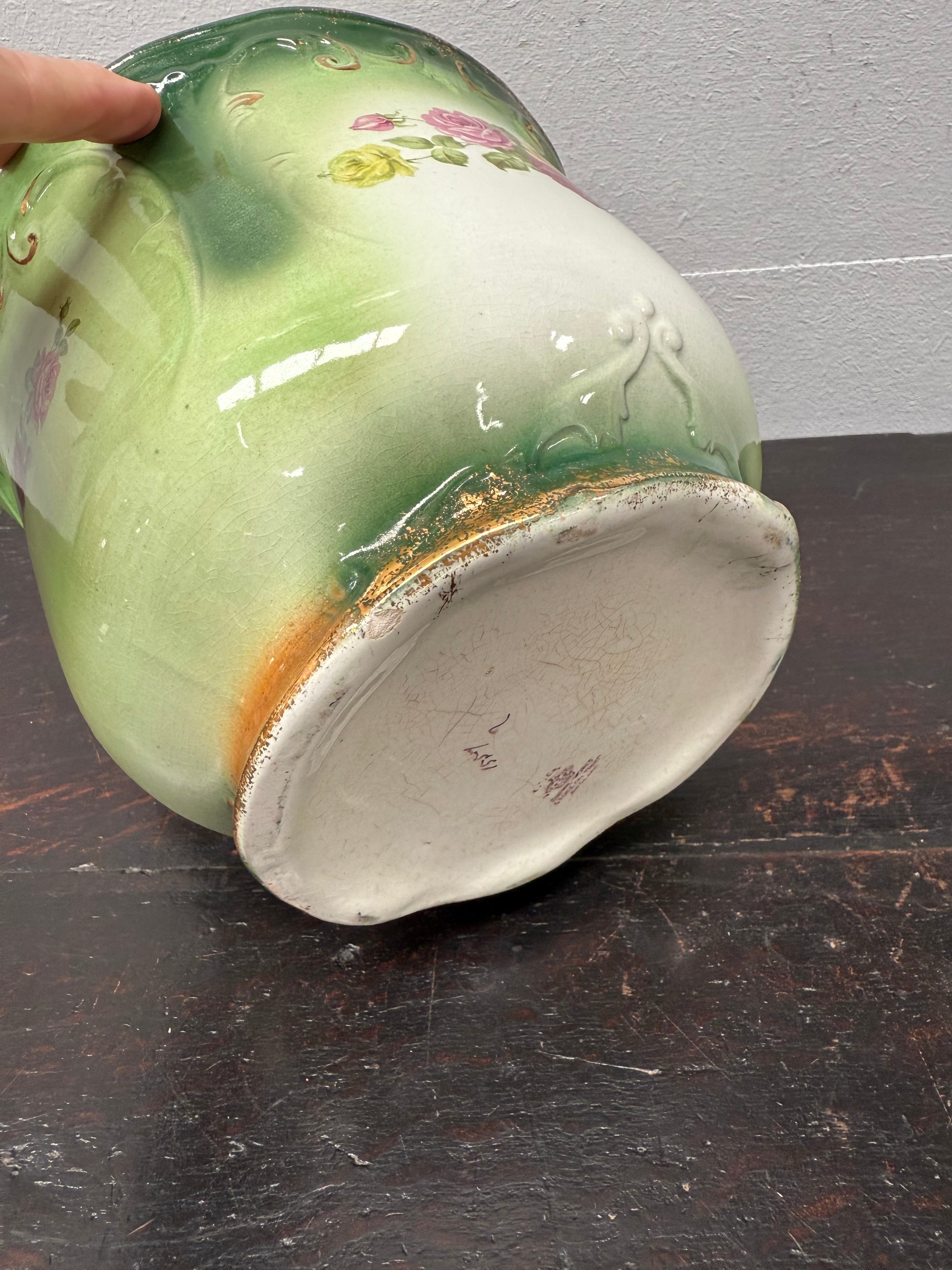 Pretty Edwardian Hand Painted Jardiniere | Antique & Vintage | Moonee Ponds Antiques | Australia Wide Delivery