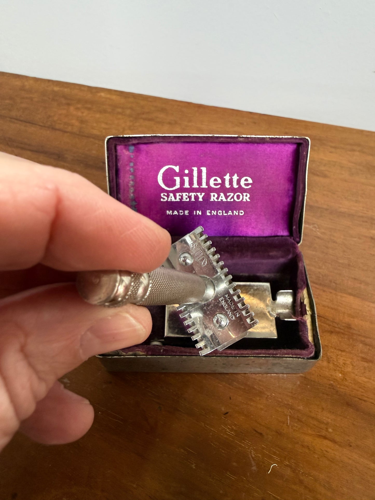 Vintage Gillette Safety Razor & Blade Holder